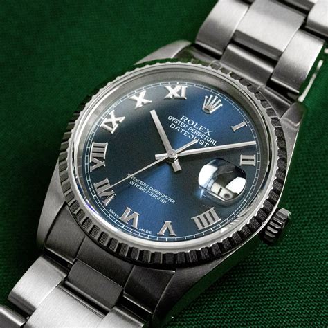 rolex datejust 16220 blue dial|rolex 16220 for sale.